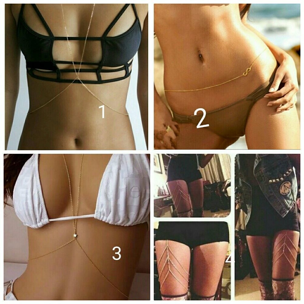 Beach Jewelry Fashion Women Sexy Gold Body Chain B